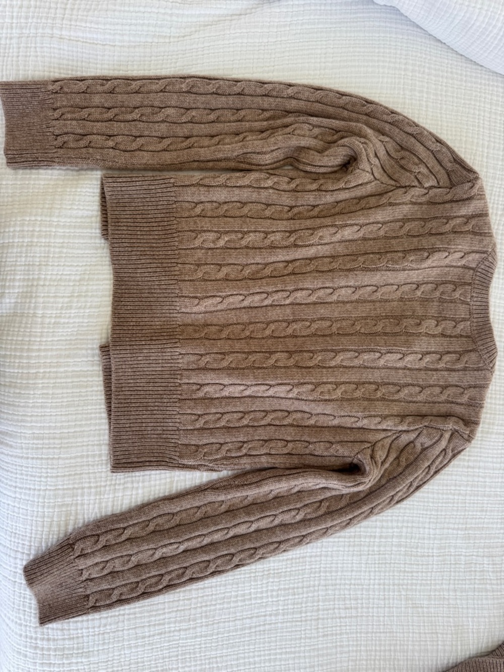 Vici Taupe Cable-Knit Cardigan and Vest Set - Picture 8 of 8